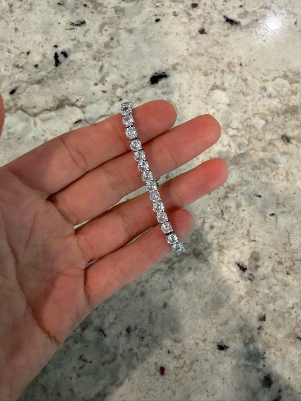 Sold out Windsor Silver Crystal Tennis Bracelet with Adjustable Slider